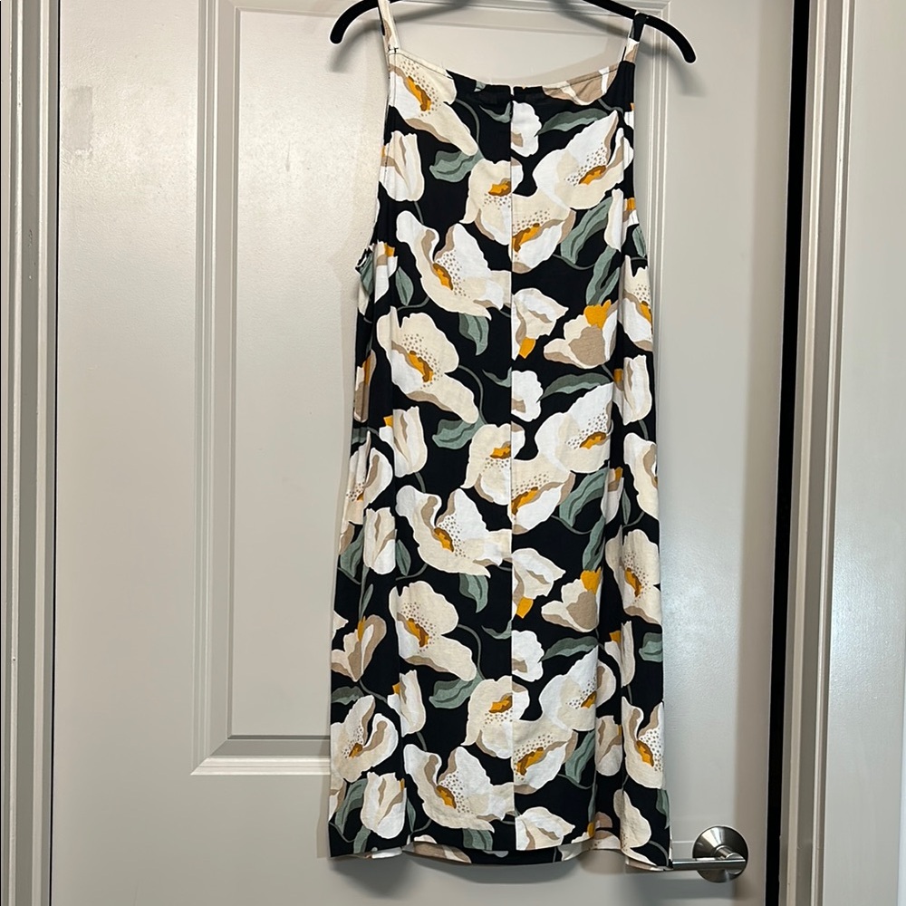 Ann Taylor Black Floral Midi Dress - Picture 3 of 4